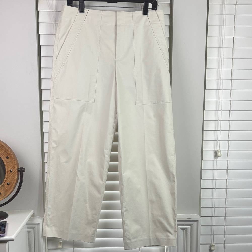 A.L.C. Cream High-Rise Wide-Leg‎ Pants. Size 8